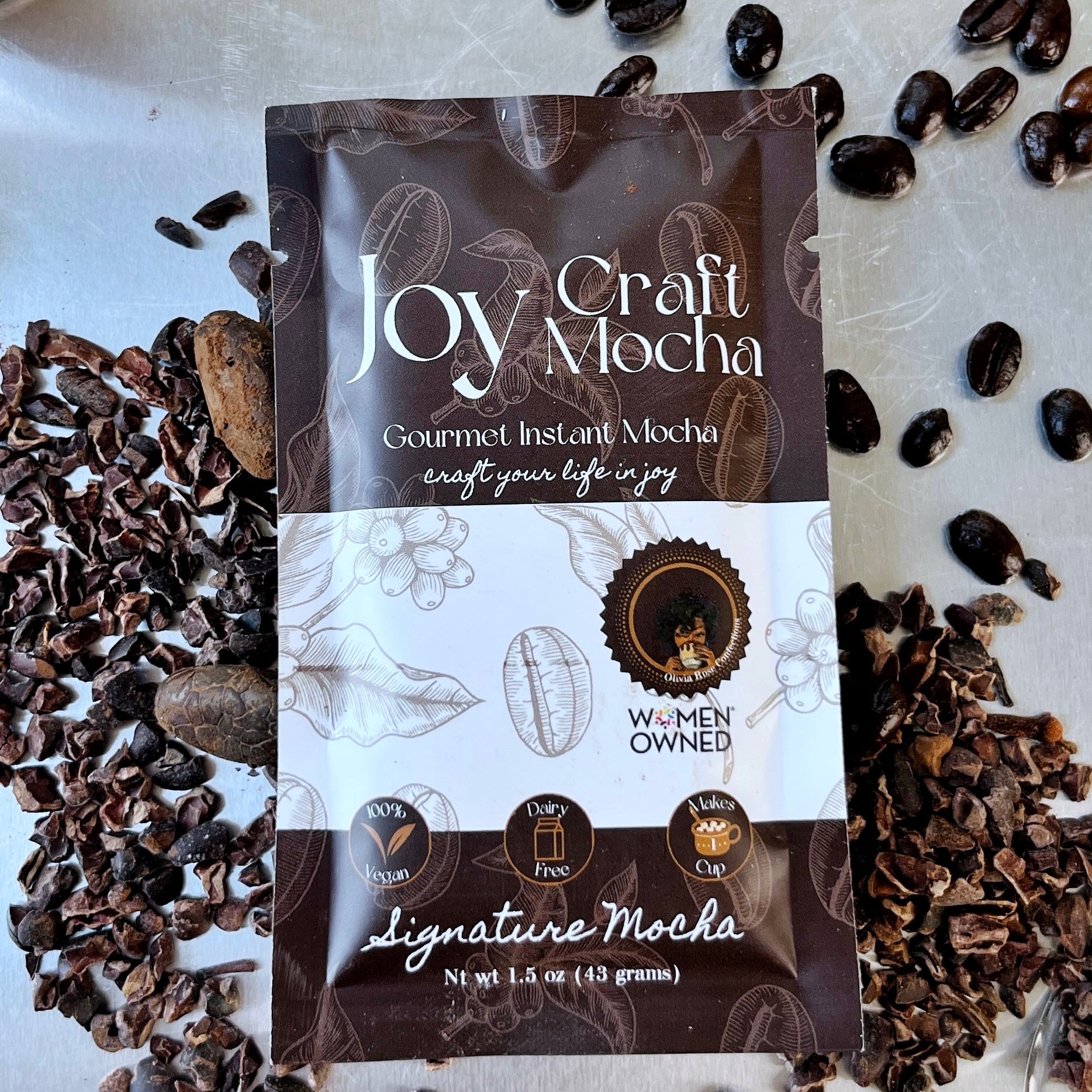 Hot Chocolate mocha 1.5 oz Joy Craft Cocoa Dairy Free Hot Cocoa