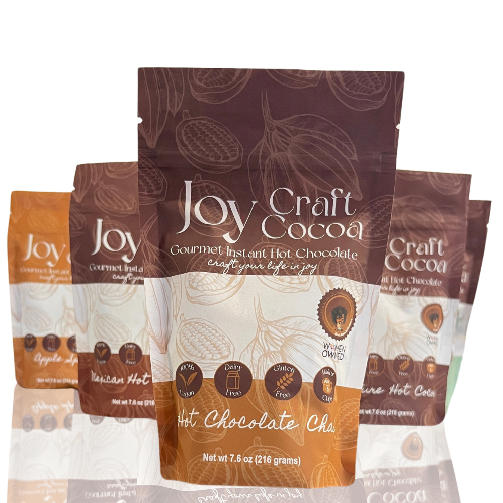 Hot Chocolate Chai 7.6 oz Joy Craft Cocoa Dairy Free Hot Cocoa