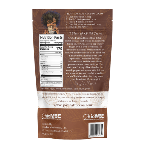 Mexican Hot Chocolate 7.6oz Joy Craft Cocoa Dairy Free Hot Cocoa