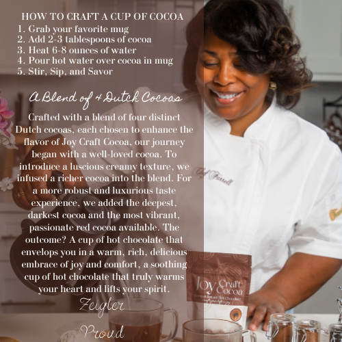 chef saidah farrell making hot cocoa